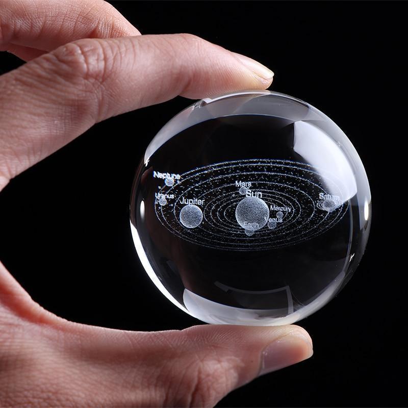 Lampe de bureau boule de cristal de luxe