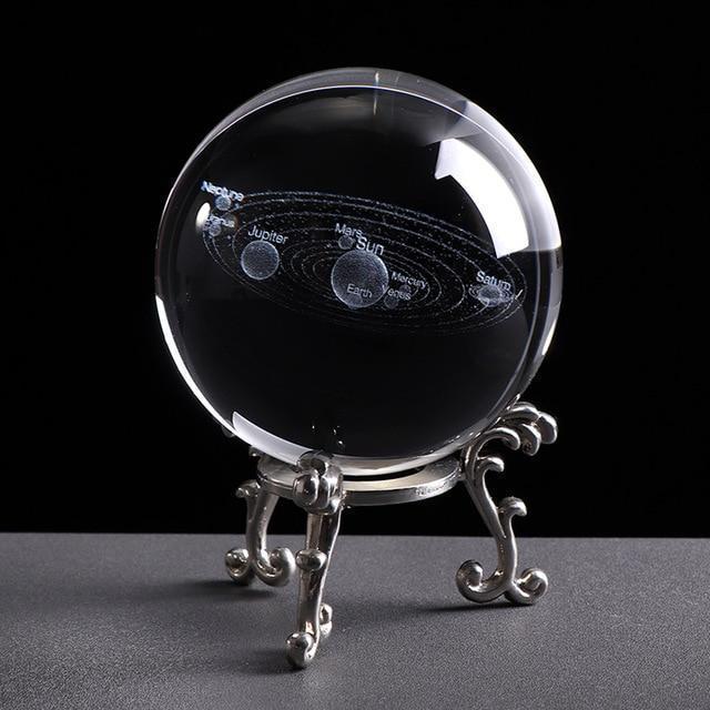 Lampe de bureau boule de cristal de luxe