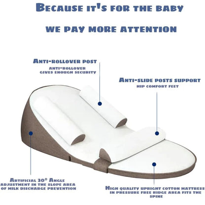 Soft Baby Sleep Wedge Pillow for Newborn Reflux Support