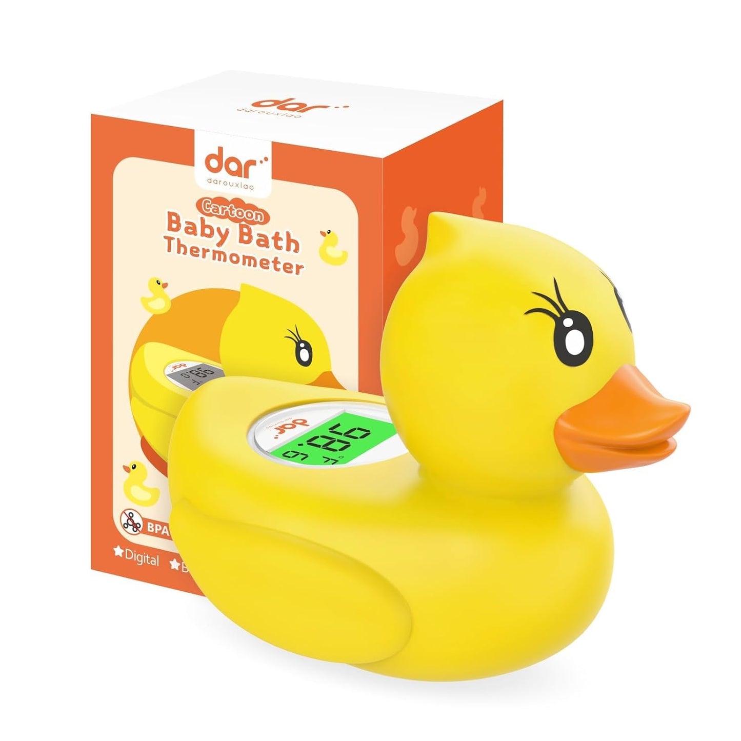 Thermomètre numérique précis pour le bain de bébé avec alerte