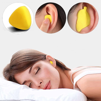 Comfortable Silicone Sleep Earplugs - Reusable Noise Reducing - Halri