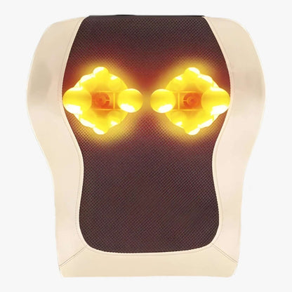 Oreiller chauffant de massage relaxant pour soulager les douleurs cervicales et dorsales