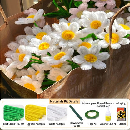 Kit de bricolage facile pour fleurs artificielles faites à la main
