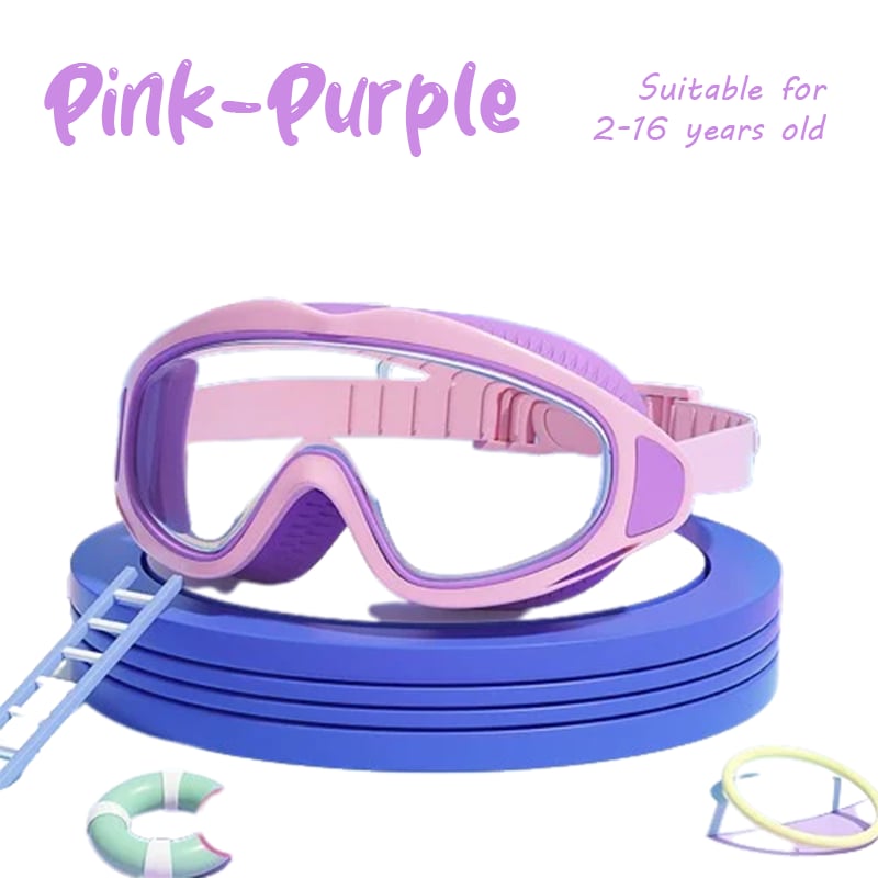 Lunettes de natation transparentes pour enfants, grande monture, étanches et anti-buée 