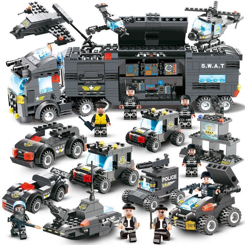 Jeu de construction ultime de camion de police pour enfants