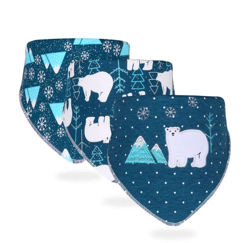 Adorable ensemble bavoir-écharpe pour bébé - Bavoirs doux aux imprimés amusants
