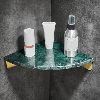 Ensemble d'accessoires de salle de bain de luxe en marbre, étagère moderne en métal