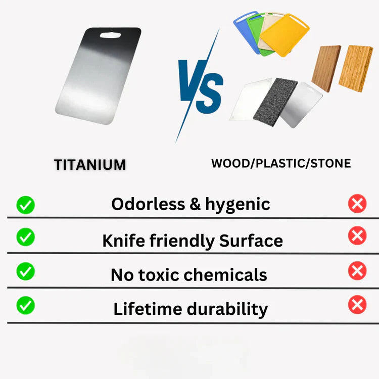 Planche à découper en acier inoxydable durable