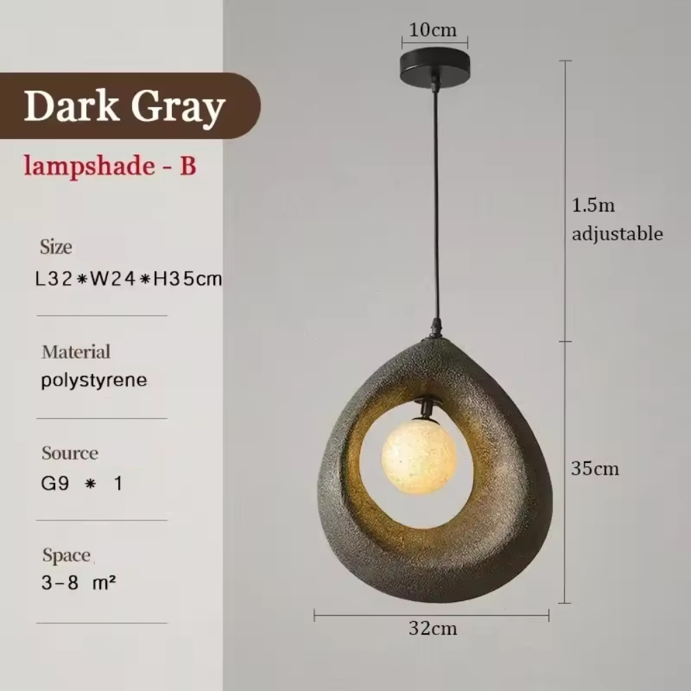 Lampe suspendue de style japonais simple