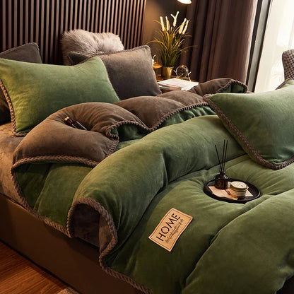 Parure de lit en velours polaire doux