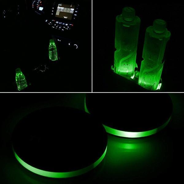Lampes LED rechargeables pour porte-gobelets de voiture (lot de 2) 