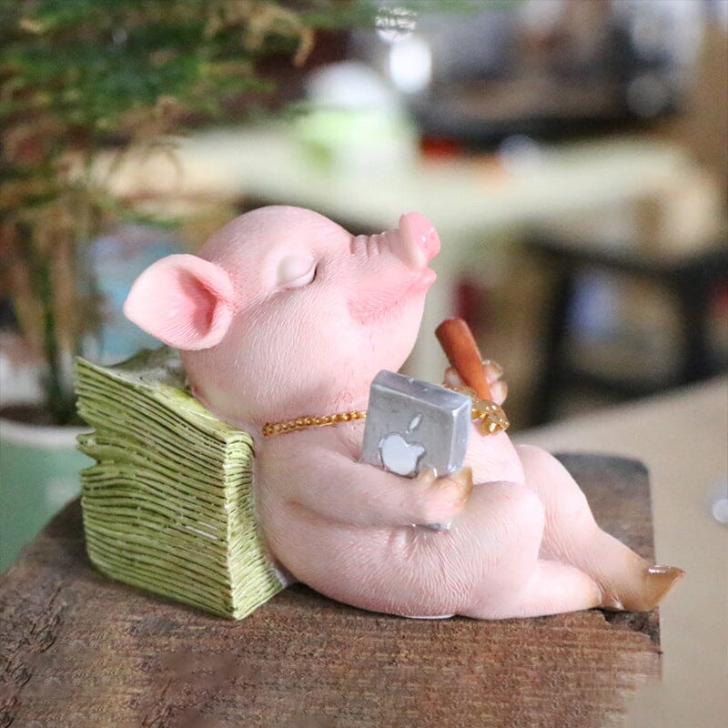 Adorable figurine de cochon décorative