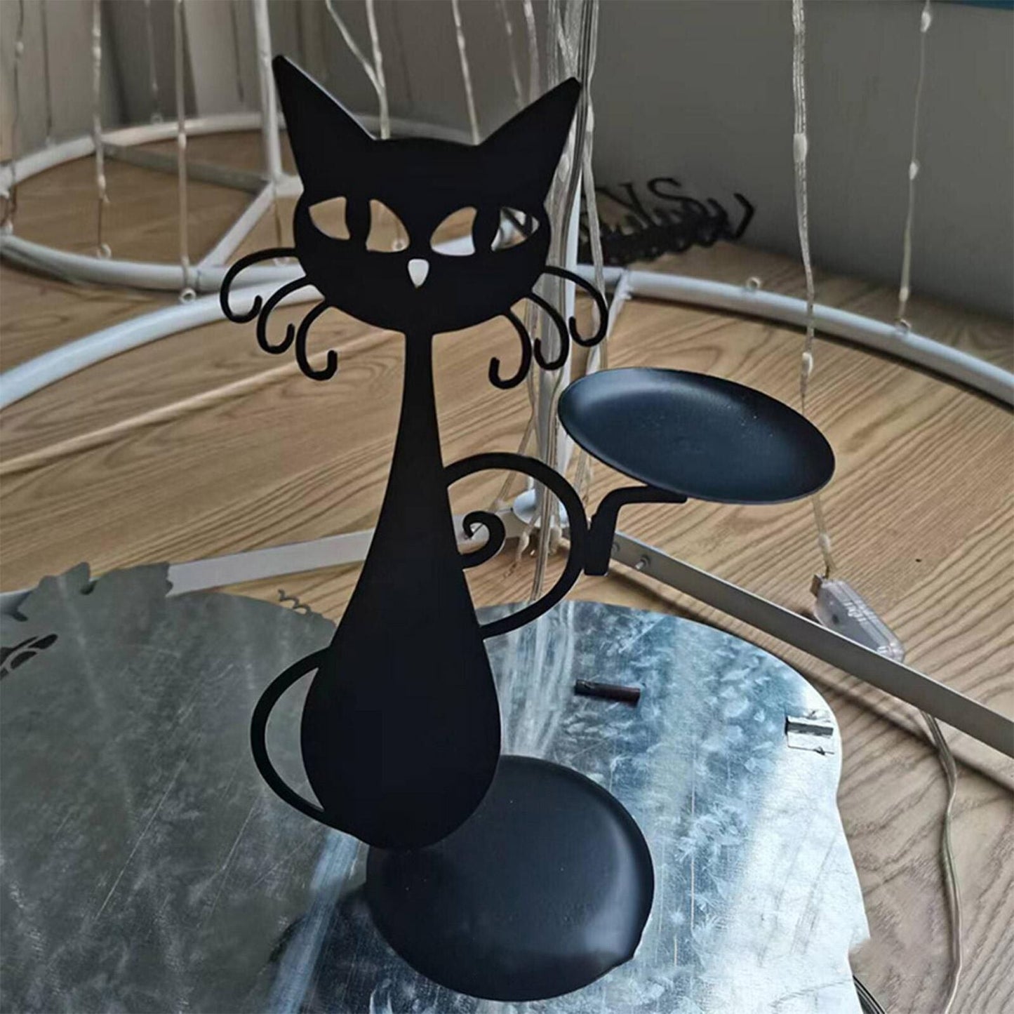 Dark Kitty Tea Light Holder