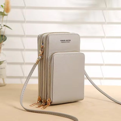 Sac bandoulière vintage en cuir pour téléphone