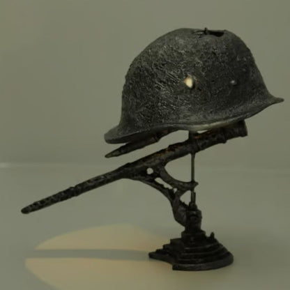 Lampe de bureau rétro en forme de casque métallique – Éclairage vintage classique pour la maison