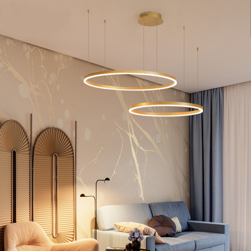 Stylish Metal Pendant Light Circle Design