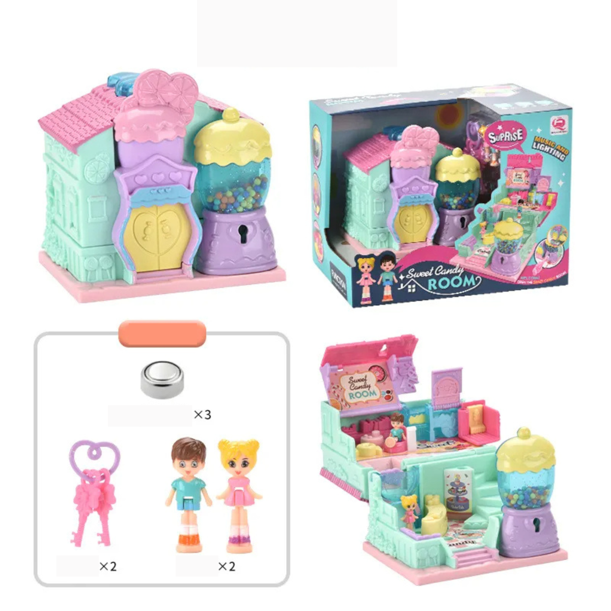 Maisonnette colorée pour enfants avec lumières et sons 