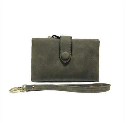 Sac à main compact pour femme en cuir à trois volets