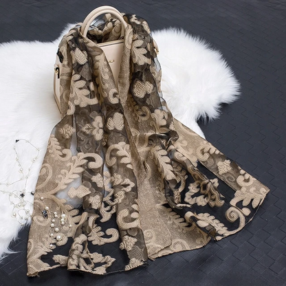 Écharpe légère et élégante à motif floral