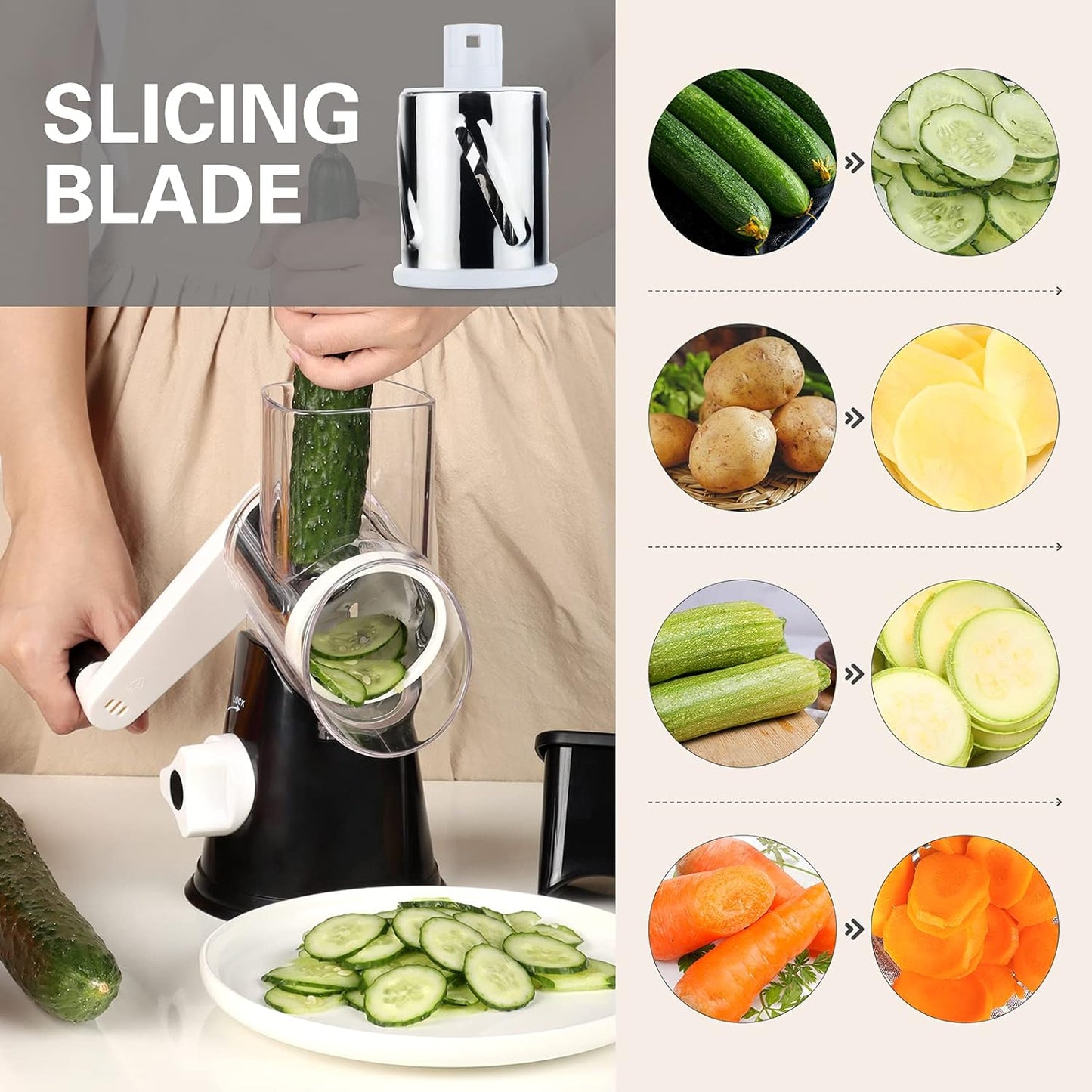 Easy Manual Cheese Veg Grater Box