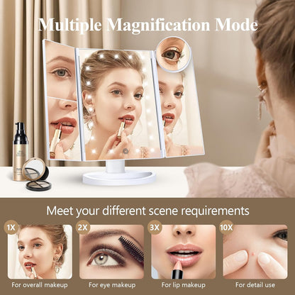 Portable LED Travel Makeup Mirror