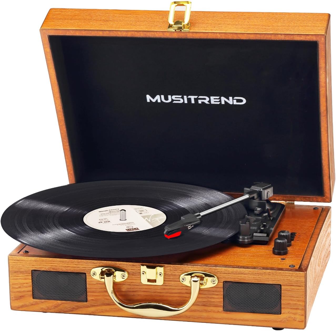 Retro Suitcase Design Portable Vinyl Record Player