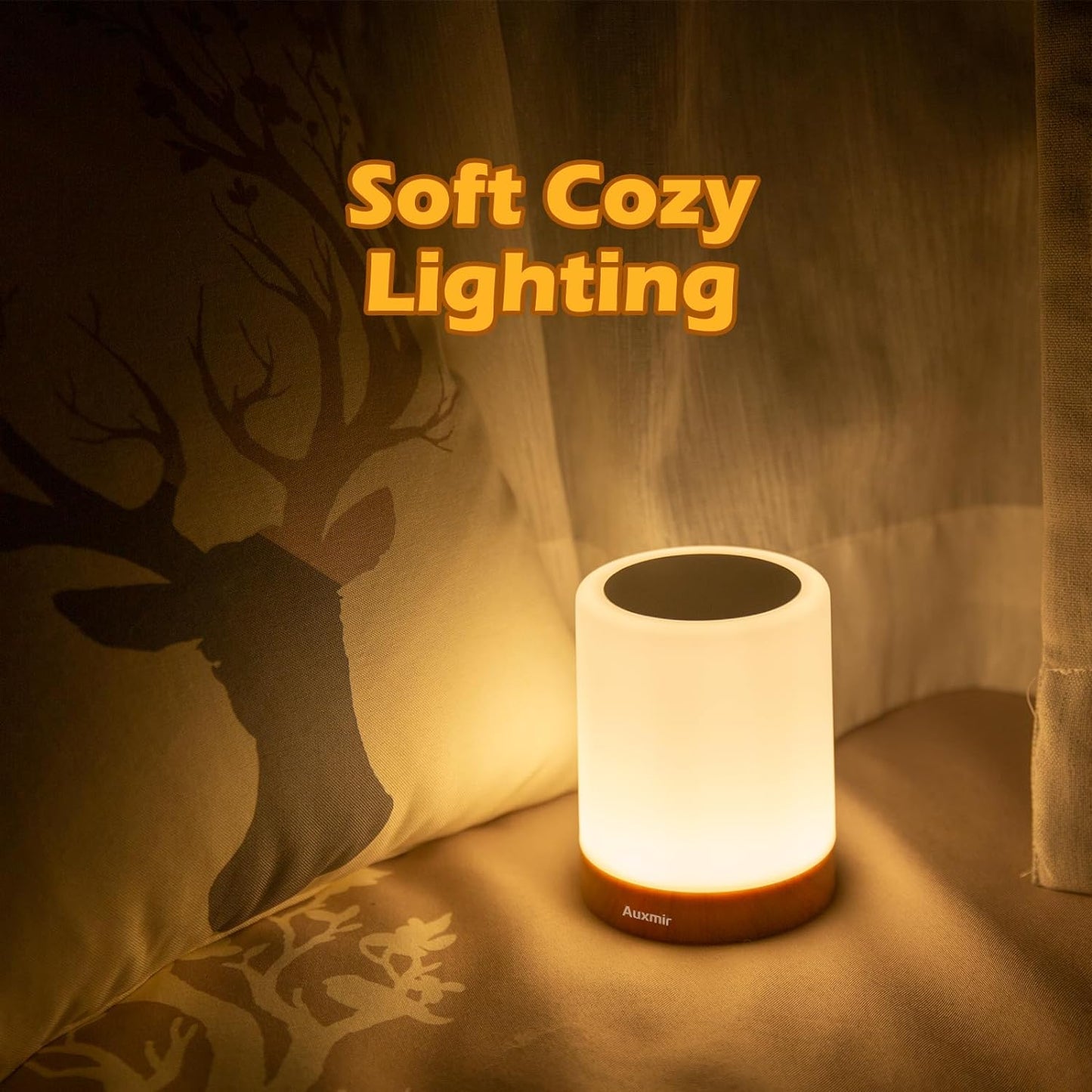 Smart Dimmable Bedside Lamp with Remote Control