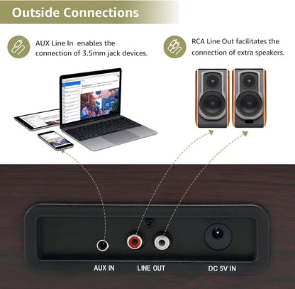 Retro Suitcase Design Portable Vinyl Record Player