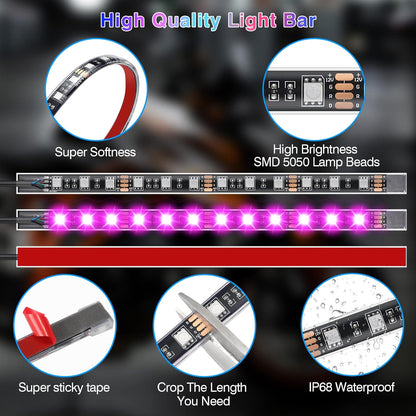 Bright Motorcycle LED Lighting Kit with Turn Signals