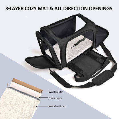 Pet Carrier Bag for Small Dogs Cats Puppies Up to 15lbs