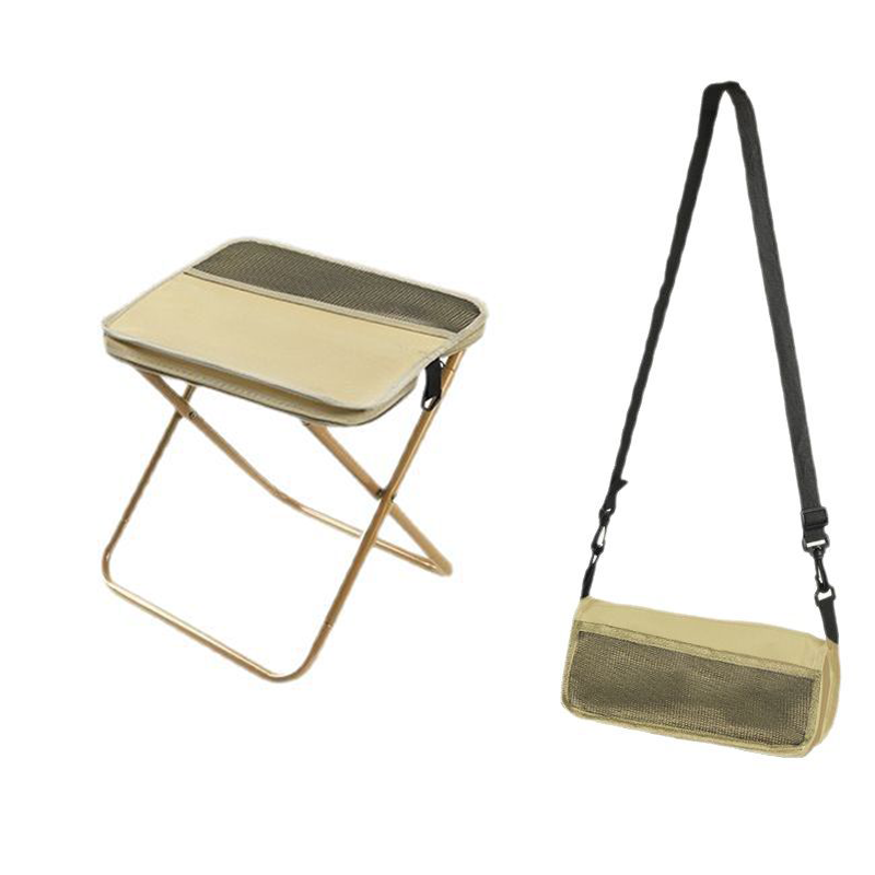 Tabouret de camping pliable et portable avec sac à dos