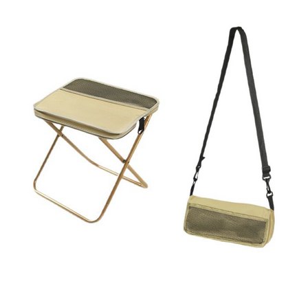 Tabouret de camping pliable et portable avec sac à dos