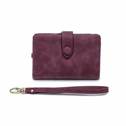 Sac à main compact pour femme en cuir à trois volets