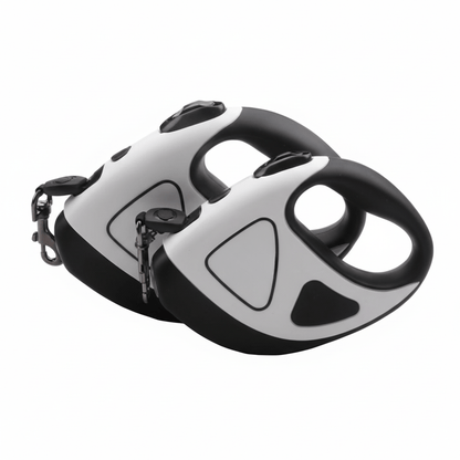 Laisse pour chien à LED visibles avec réflecteurs et rétractable