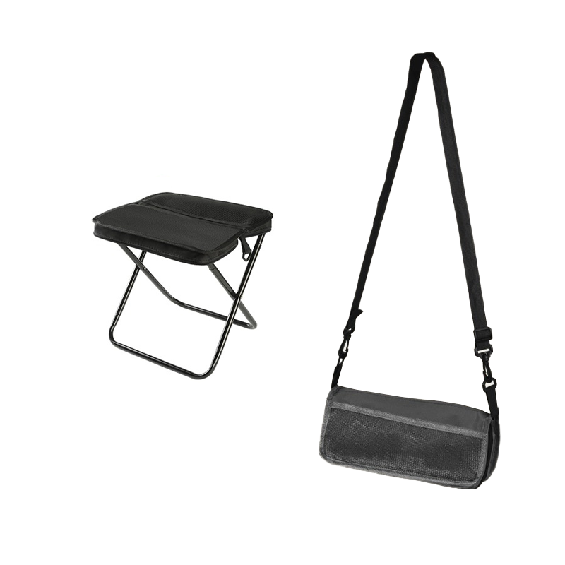 Tabouret de camping pliable et portable avec sac à dos