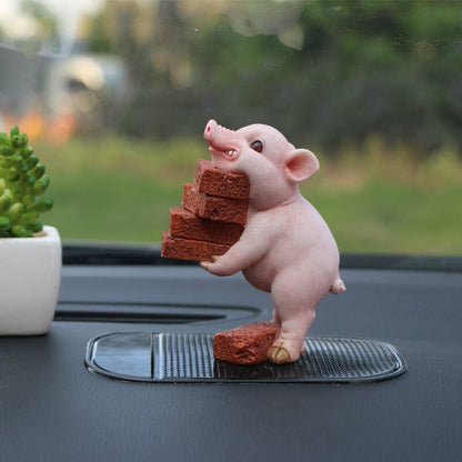 Adorable figurine de cochon décorative