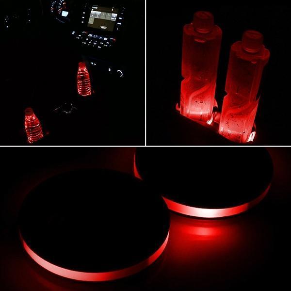 Lampes LED rechargeables pour porte-gobelets de voiture (lot de 2) 