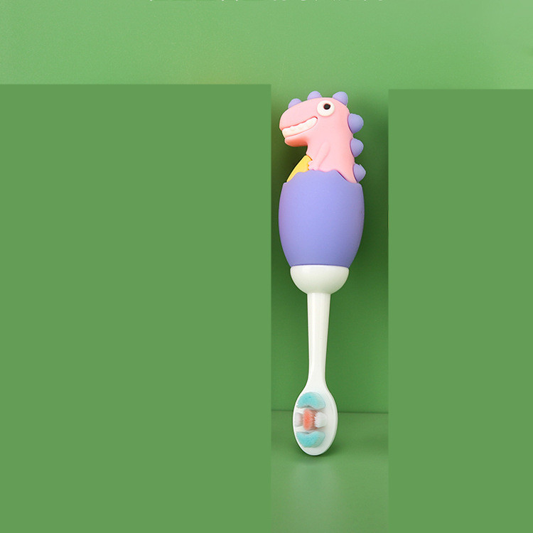 Brosse à dents amusante en forme de dinosaure pour les enfants et les tout-petits