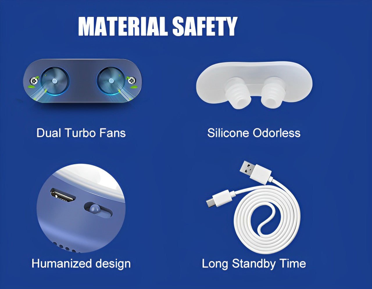 Quiet Sleep Apnea Relief Nighttime Breathing Aid Device