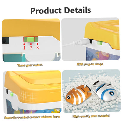 7pcs Electric Musical Aquarium Toy with Light, Fishing Game, Safe for Ages 3+