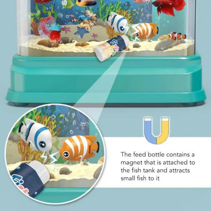 7pcs Electric Musical Aquarium Toy with Light, Fishing Game, Safe for Ages 3+