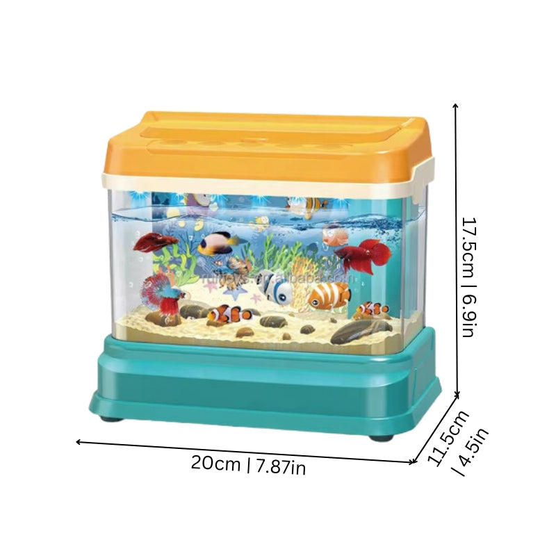 7pcs Electric Musical Aquarium Toy with Light, Fishing Game, Safe for Ages 3+