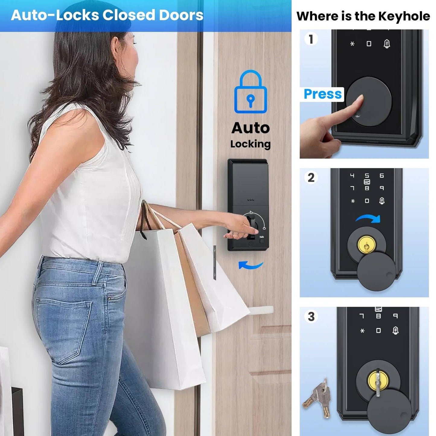 Electronic Touchscreen Home Door Lock