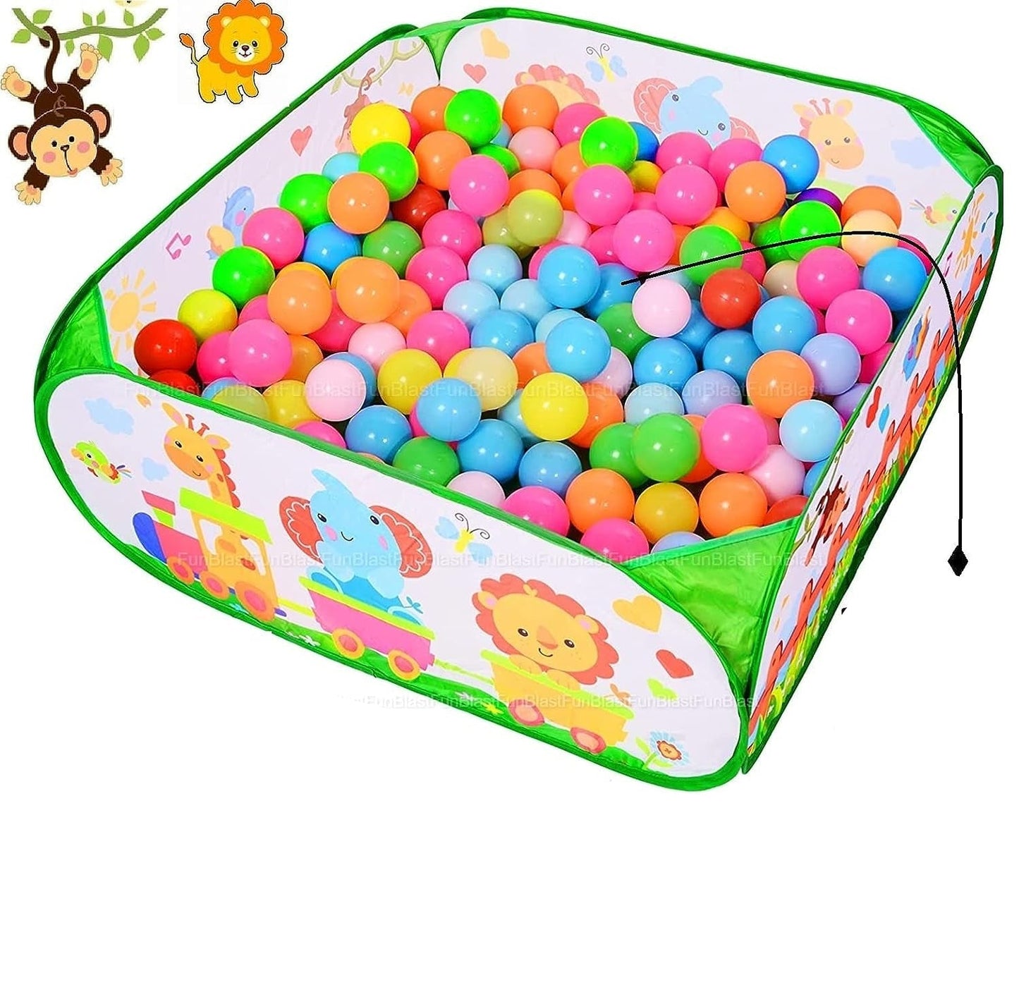 Tente de jeu portable pour enfants avec piscine à balles pliable