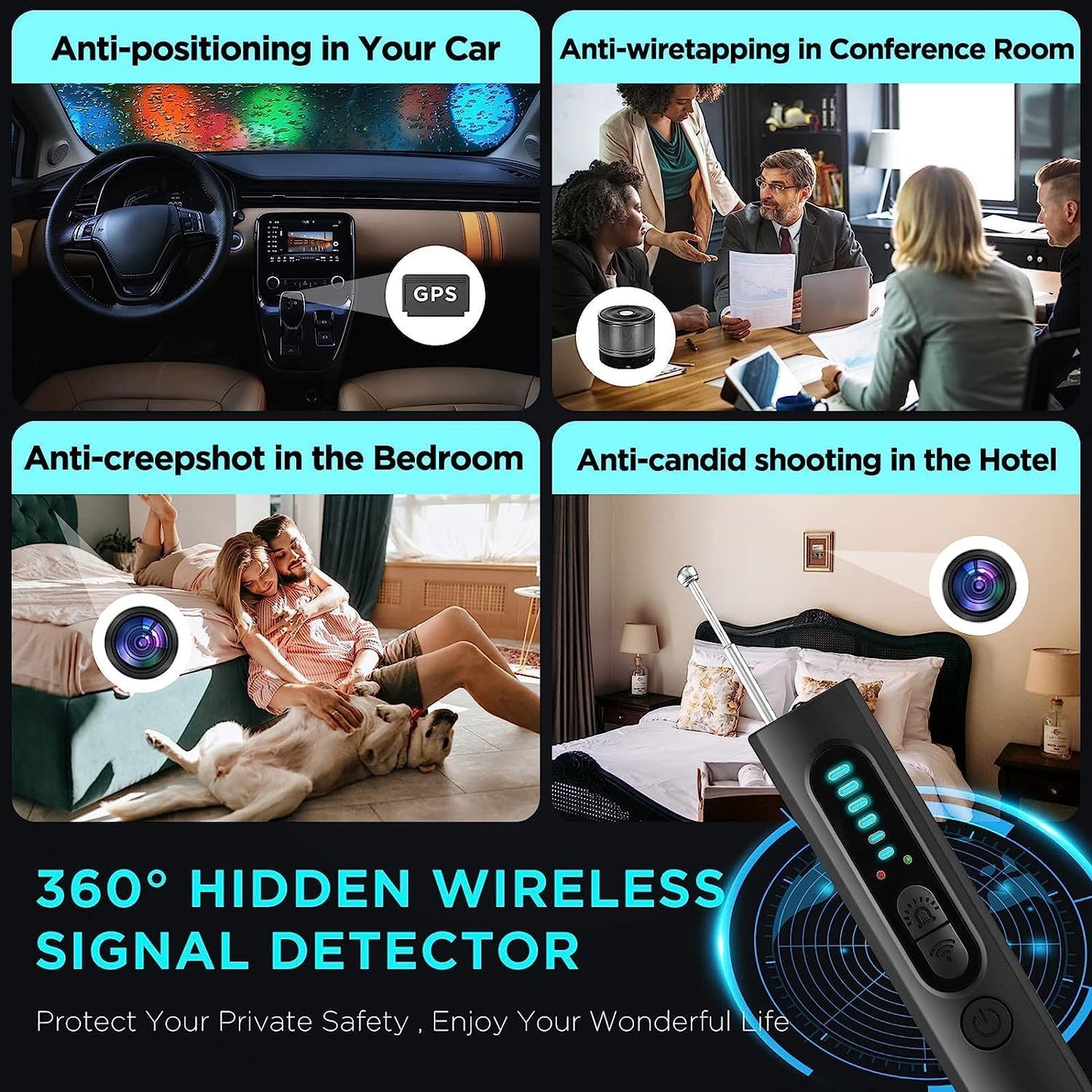 Portable Spy Camera Detector & GPS Tracker Finder