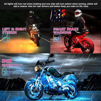 Bright Motorcycle LED Lighting Kit with Turn Signals