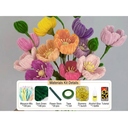 Kit de bricolage facile pour fleurs artificielles faites à la main