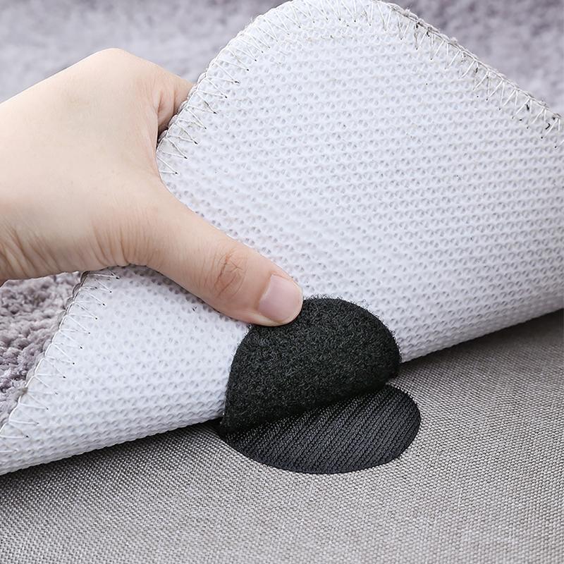 Bandes antidérapantes pour tapis avec attaches auto-agrippantes (paquet de 5)