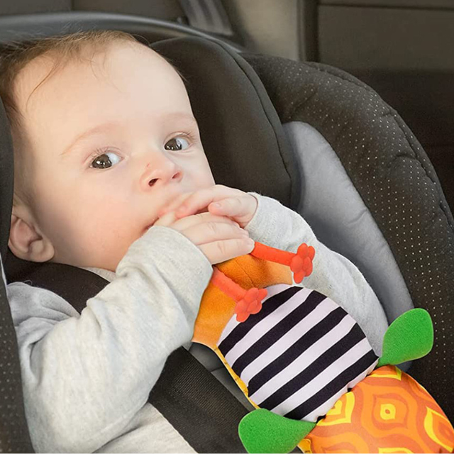 Colorful Baby Plush Toy Sensory Rattle Caterpillar