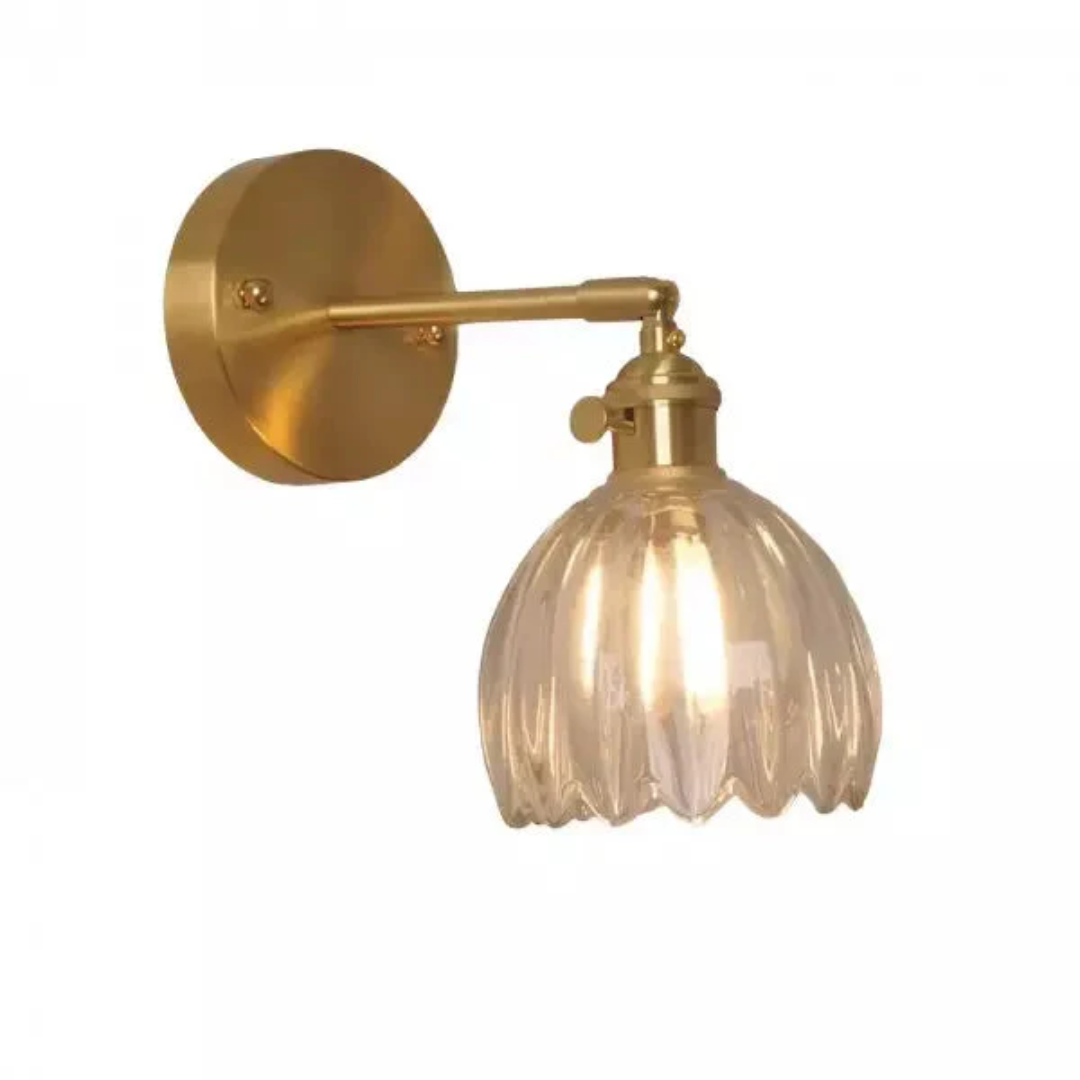 Vintage Style Tulip Glass Wall Light - Halri